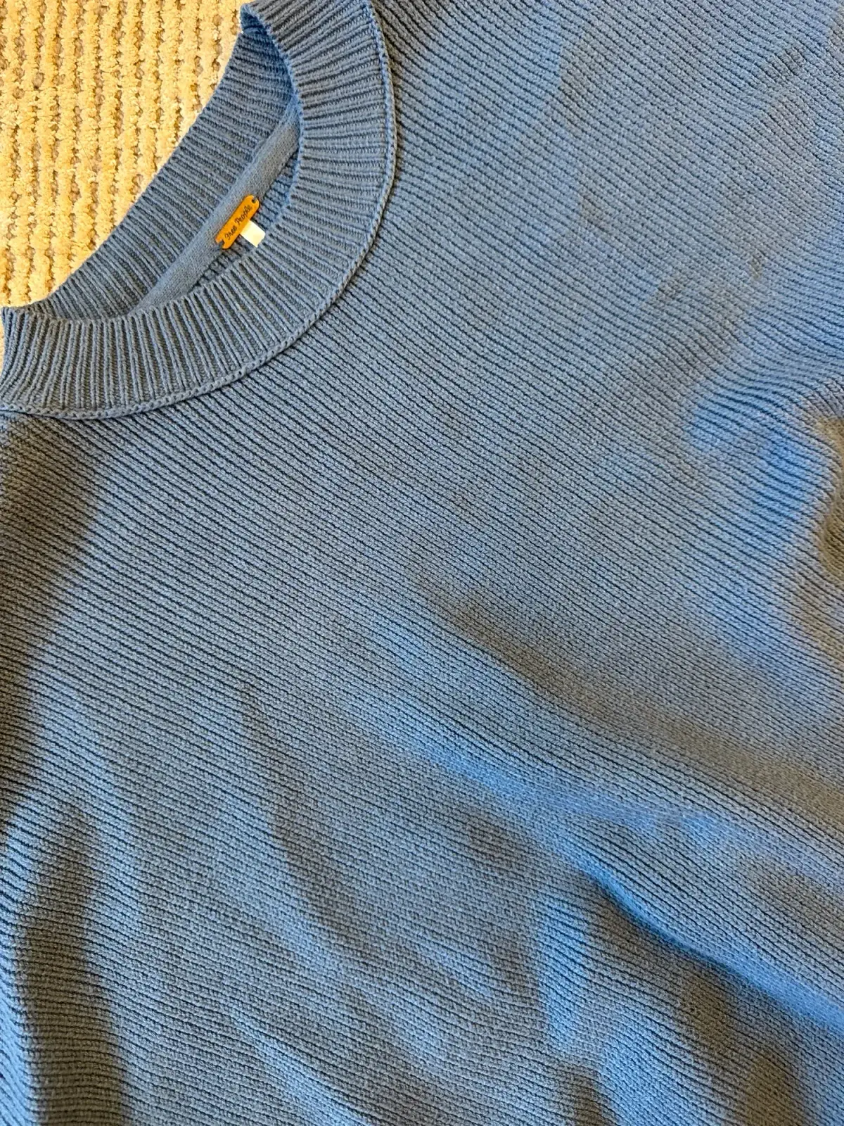 Plavi dzemper rebrasti oversize