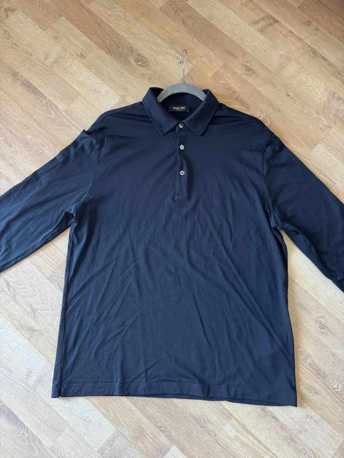 Massimo Dutti tamnoplava polo majica dugih rukava