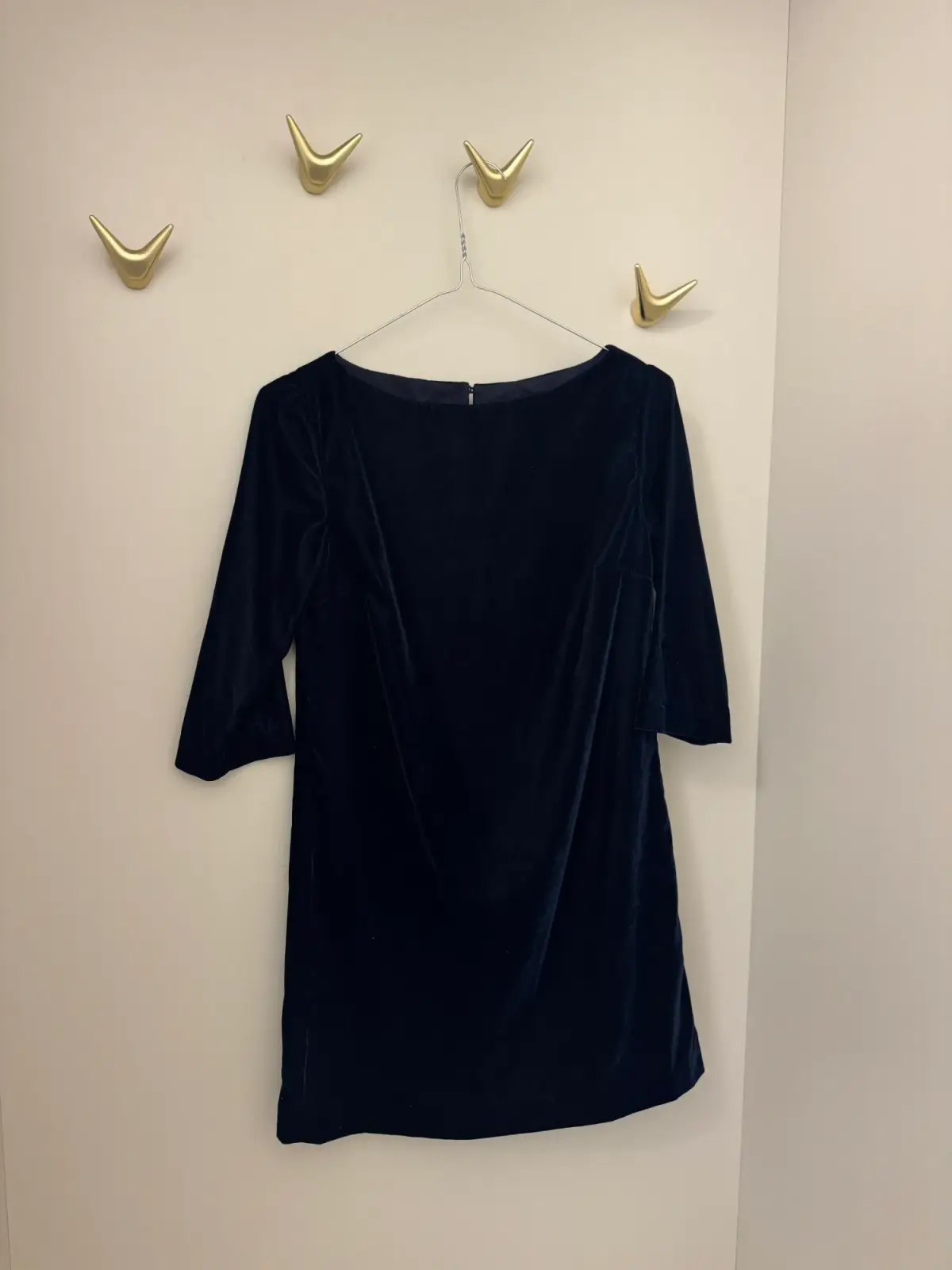 Crna/navy plišana haljina – XS